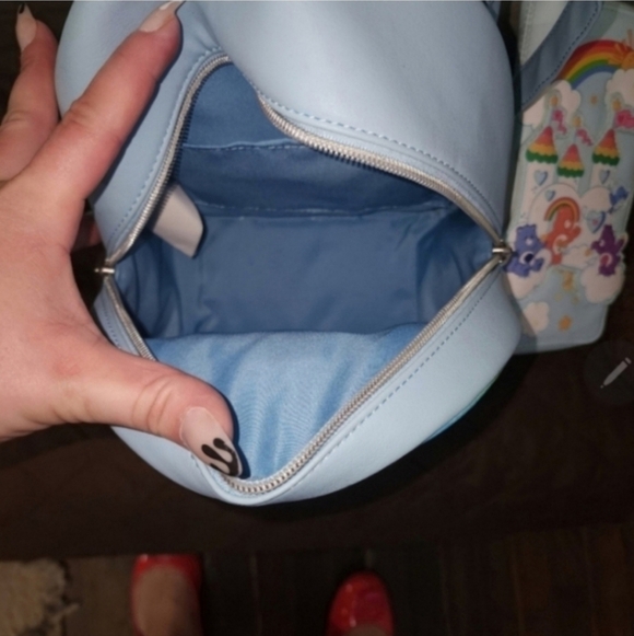 Loungefly Care Bears Vintage Rainbow Mini Backpack & wallet set - Picture 8 of 10